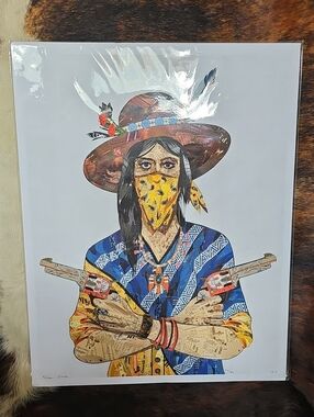 Dolan Geiman Cowgirl With Bandana Limited Edition Reproduction